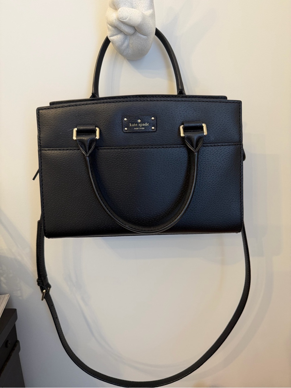 kate spade Black Pebble Leather Top-Handle Satchel